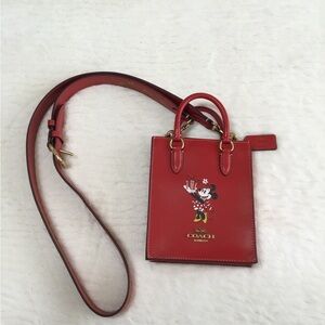 Coach And Disney Bags Disney X Coach North South Mini Tote With Minnie Mouse